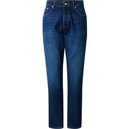 Only & Sons Onsedge Medelhög Midja Rak Passform Jeans Mörkblå