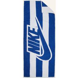 Nike Club Serviette de bain Blanc, Bleu (174x71cm)