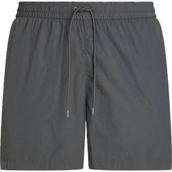 Calvin Klein Double Waistband Swim Shorts - CK Soft Nylon - Grey
