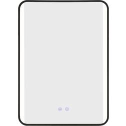 Living and Home Black Frame LED Bathroom Vanity Mirror 50 x 70 cm