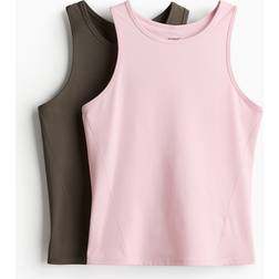 H&M Ladies Sports Vest Tops 2-pack - Pink