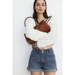 H&M Farkkushortsit High - Sininen