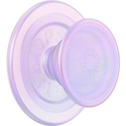 Popsockets MagSafe Round PopGrip Cell Phone Grip and Stand with Adapter Ring for Mobile Phones Clear Opalescent
