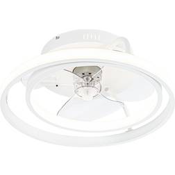 QAZQA Vit Takfläkt Inkl LED Med Fjärrkontroll