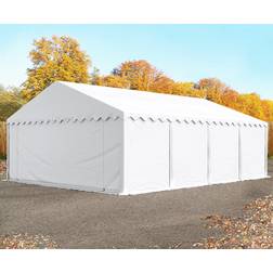 Toolport Lagerzelt 5x8 m Zelthalle Unterstand Weidezelt PVC Plane 700 N Wasserdicht in Weiß