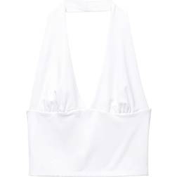 Pull&Bear Vit Topp Med Halterneck - Vit