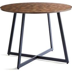 Dunelm Brayden Black/Brown Dining Table 100cm