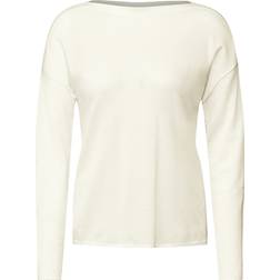 Cecil Damen Leichter Strukturpullover - Weiß