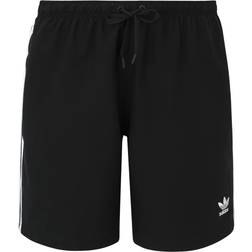 adidas Adicolor 3-Stripes 8-Inch Swim Shorts - Black