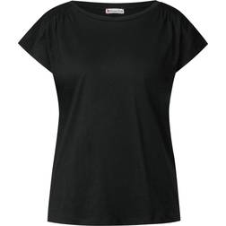 Street One Shirt with Ruffles - Black