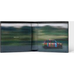 Paul Smith Black Leather Pixelated Mini Interior Billfold Wallet - Black