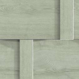 World of Wallpaper Wood Effect Panel Sage Green Harrow Weave 3106