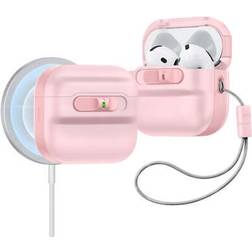 ESR AirPods 4 Skal Magsafe Halolock Rosa
