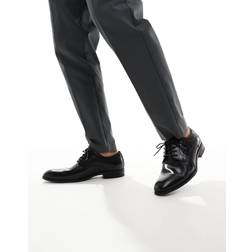 Schuh Rail Lace Up Shoes - Black Leather