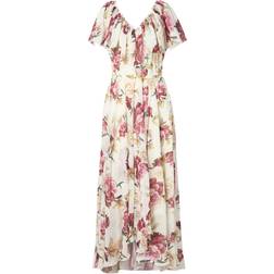Ida Sjöstedt Maxi Kjole Caroline Dress - Creme Red Floral