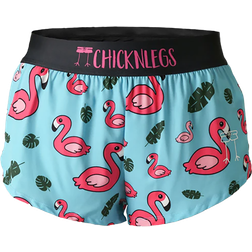 Chicknlegs Women's Split Shorts 15" - Blue Flamingo