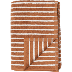 Scandi Living Drift Badhandduk 70x140 cm Brun-Vit Badlakan Vit, Brun (140x70cm)