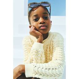 H&M Cardigan in Pointellestrick - Gelb