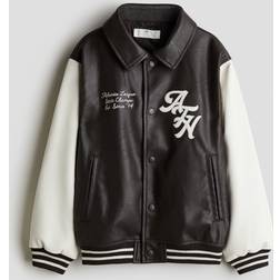 H&M Baseballjacka Med Krage - Mörkbrun/Ath