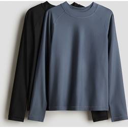 H&M Badtröja Med UPF 50 - Svart/Mörkgrå