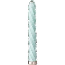Obaie Genopladelig Swirly Glas Vibrator Blue