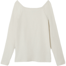 Name It Otilia Ls Slim Top T-shirts - Dam - Vit