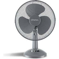 Schallen grey 12" 3 speed electric oscillating worktop desk table air cool fan
