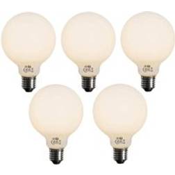 Luedd Sæt Af 5 E27 3-Trins Dæmpbar LED-Pære Opal G95 4W 450lm 2700K