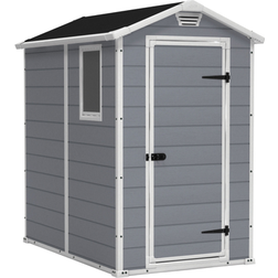 Keter 4-ft x 6-ft Manor Gray Gable Resin Storage Shed (Building Area )