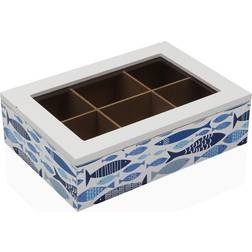 Versa A+ Aqua 2 Wood Infusion Box 17 x 7 x 24 cm Tea Caddy