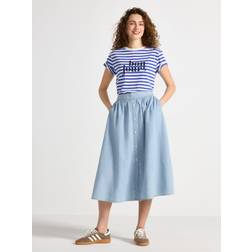 Lindex Midi Kjol I - Chambray
