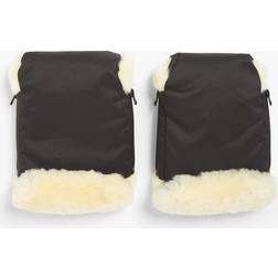 John Lewis Natural Lambskin Lined Mitts Black