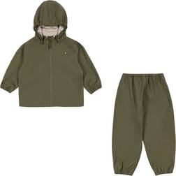 Konges Sløjd Plainy Regn Set Med Regnkläder - Burnt Olive