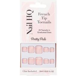 Nail HQ French Tip Toenails - 24 Pieces