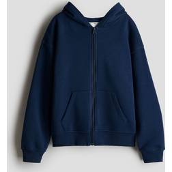 H&M Girls Zip-Through Hoodie - Navy Blue