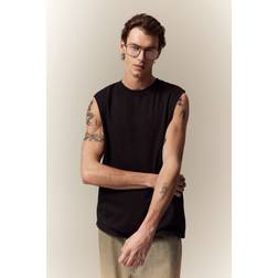 H&M Sort Regular Fit Vasket Singlet -