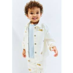 H&M Embroidery Detail Denim Shirt - White