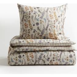 H&M Cotton Single Set - Duvet Cover Beige (200x135cm)