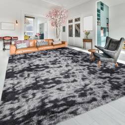 Fairmont Park Shaggy Area Rug TYE DYE Rectangle 60 x 110 cm Grey