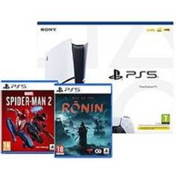 Sony Playstation 5 Disc Console With Rise Of The Ronin & Marvel's Spider-Man 2