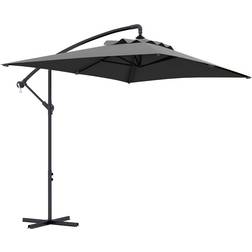 OutSunny Grey Crank Handle Cantilever Banana Parasol 3 x 2m 3m