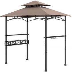 Costway Outdoor Grill Gazebo 2.4 x 1.5m Grey