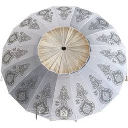 BigBuy Outdoor Boho Vit Strandparasol 220 cm med SPF50+ Skydd