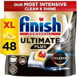 Finish Ultimate Plus Intensive Clean & Shine Dishwasher Tablets Lemon Pack 48