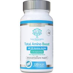 Swiss Bioenergetics Total Amino Boost Full Spectrum 20 Acids Supplement 120 Vegan Capsules