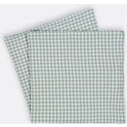 LA REDOUTE INTERIEURS Set of 2 Croizic 70 x 70 cm Gingham 100% Cotton Muslin Swaddles