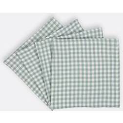 LA REDOUTE INTERIEURS Set of 4 Croizic 45 x 45 cm Gingham 100% Cotton Muslin Swaddles