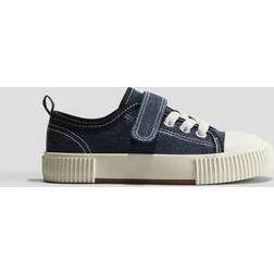 H&M Pojke Blå Sneakers I Bomullscanvas - Marinblå