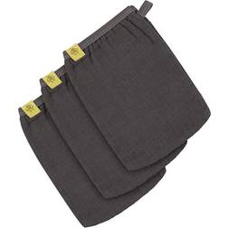 Lässig Tvättvante 3-pack Anthracite