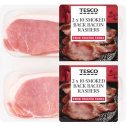 Tesco Smoked Back Bacon Rashers 600g 10pcs 2pack